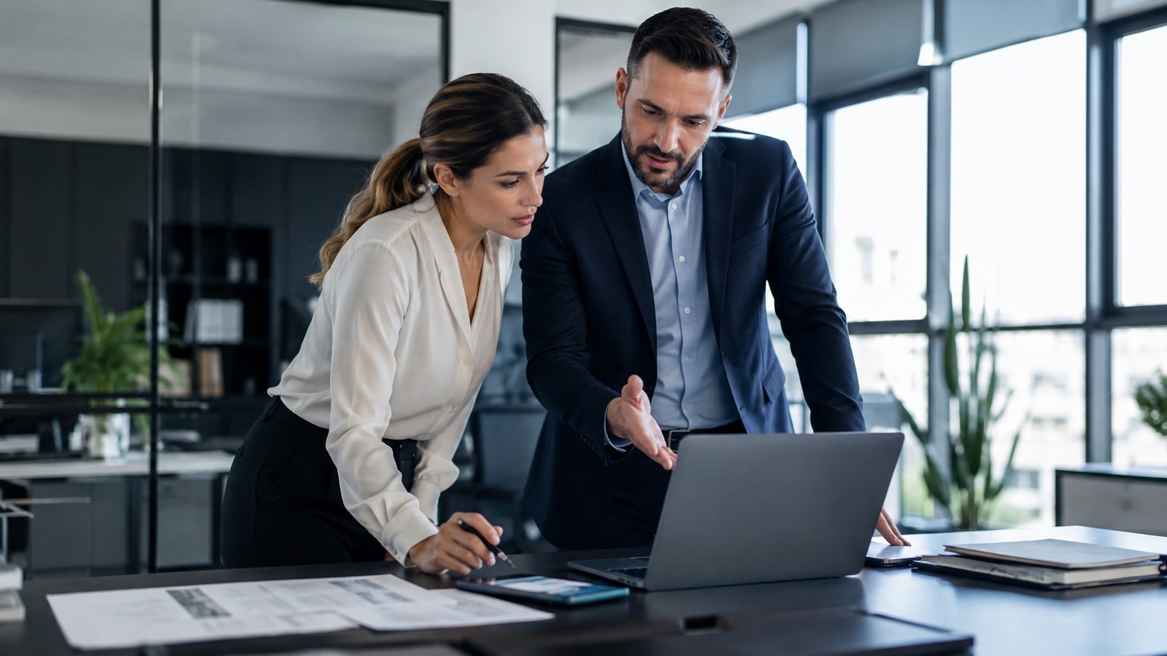 Collaboration dans un bureau moderne